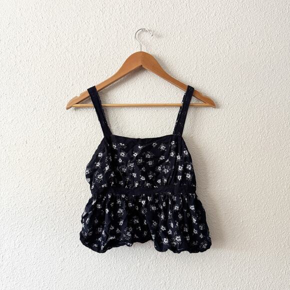 Celebrity Blue Floral Crop Top Medium - Picture 3 of 8